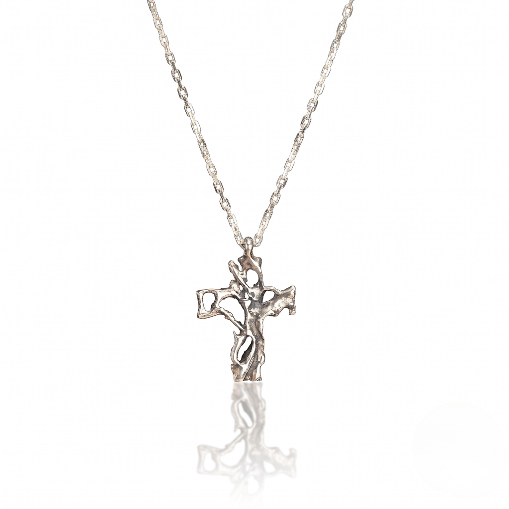 Melted Cross Necklace