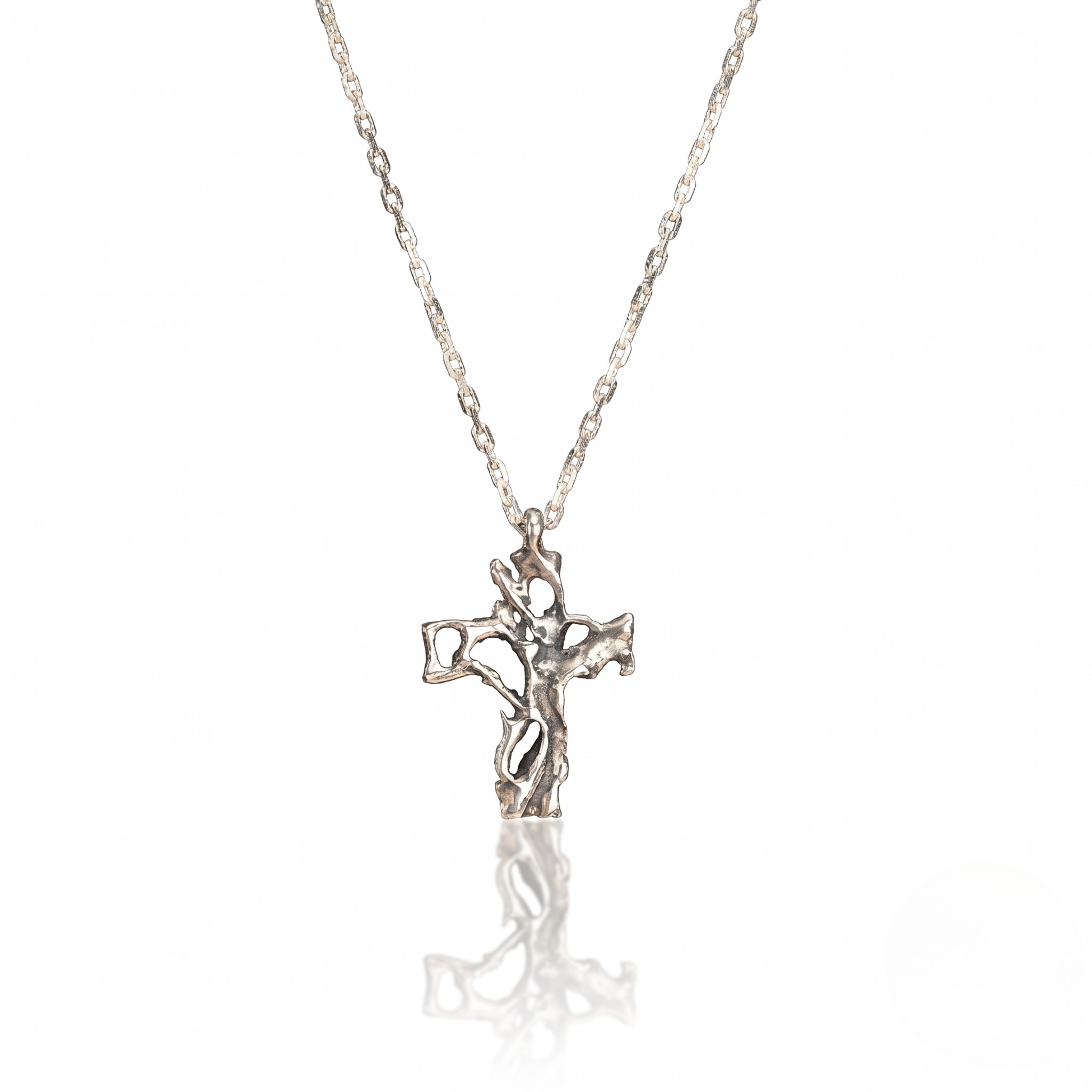 Melted Cross Necklace